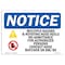 Signmission OSHA Notice Sign, 5" Height, 7" Width, Multiple Hazards And Rotating Sign With Symbol, Landscape OS-NS-D-57-L-14273 - alternate 1